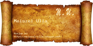 Meiszel Ulla névjegykártya